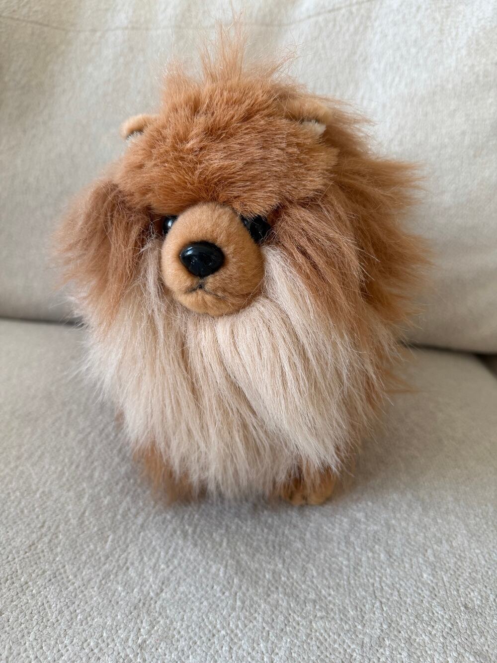 Aurora Miyoni Pomeranian Realistic Brown Plush Stuffed Animal Dog 9 Inches